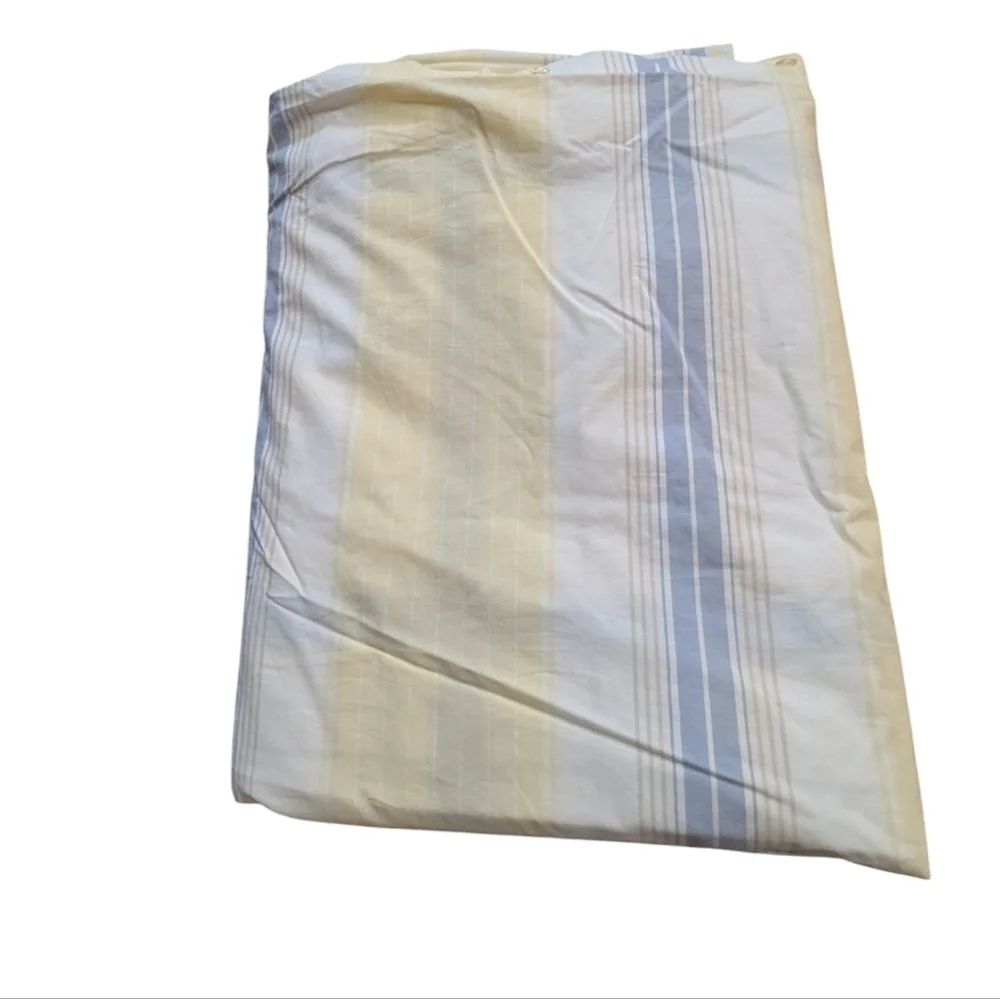 90s Eddie Bauer Duvet Cover Twin Plaid Yellow Blue White Cottagecore Preppy - Picture 3 of 7